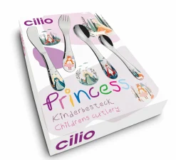 Kinderbestecke>Cilio Kinderbesteck 4tlg. silberfarben