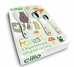 Cilio Kinderbesteck 4tlg. silberfarben^Kinder Kinderbestecke