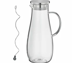 Karaffen>Cilio Wasserkaraffe silberfarbentransparent