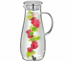 Karaffen>Cilio Wasserkaraffe silberfarbentransparent