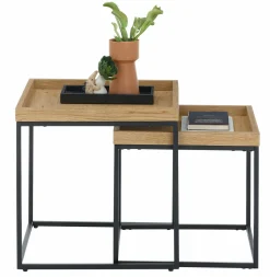 Couchtisch 2er Set braun^ Couch- & Beistelltische