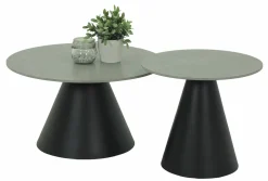 Couchtisch 2er-Set grauschwarz^ Couch- & Beistelltische