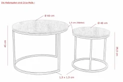 Couchtisch-Set beige^ Couch- & Beistelltische