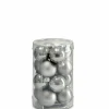 Decoris 16er Kugelbox 3,5cm grau^ Dekoration