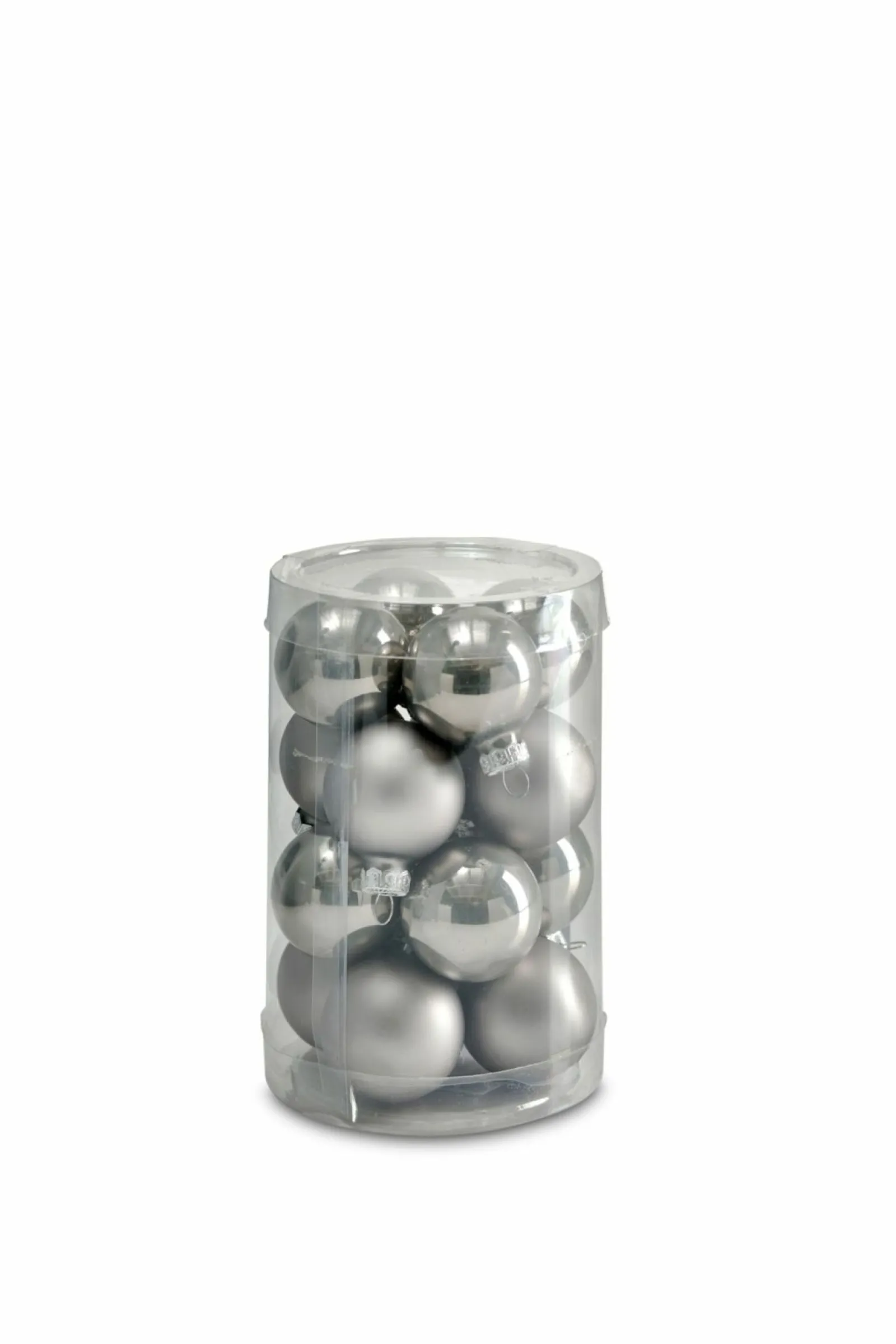 Decoris 16er Kugelbox 3,5cm grau^ Dekoration