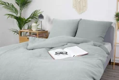 Dero Textil Musselin-Bettwäsche grau^ Musselin