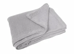 Wohndecken>Dero Textil Musselin-Wohndecke grau