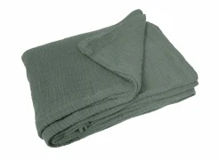 Dero Textil Musselin-Wohndecke grün^ Wohndecken