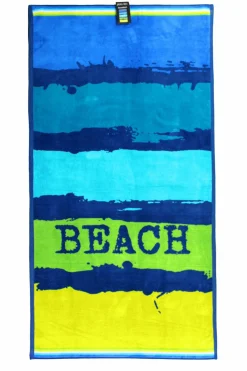 Strandlaken>Dero Textil Strandtuch Painted Beach blaugrün