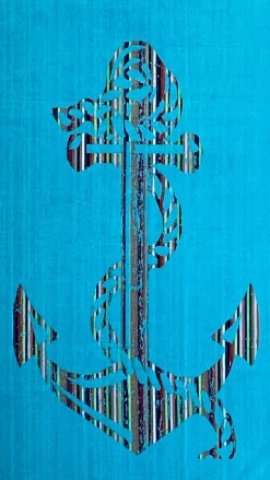 Strandlaken>Dero Textil Velour-Strandtuch blau
