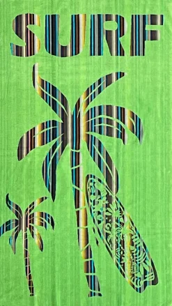 Dero Textil Velour-Strandtuch grün^ Strandlaken