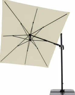 Sonnenschirme>Doppler Pendelschirm schwarzweißgoldfarben