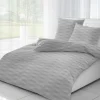 Dormisette Damast-Bettwäsche grausilberfarben^ Linon-Renforce|Damast