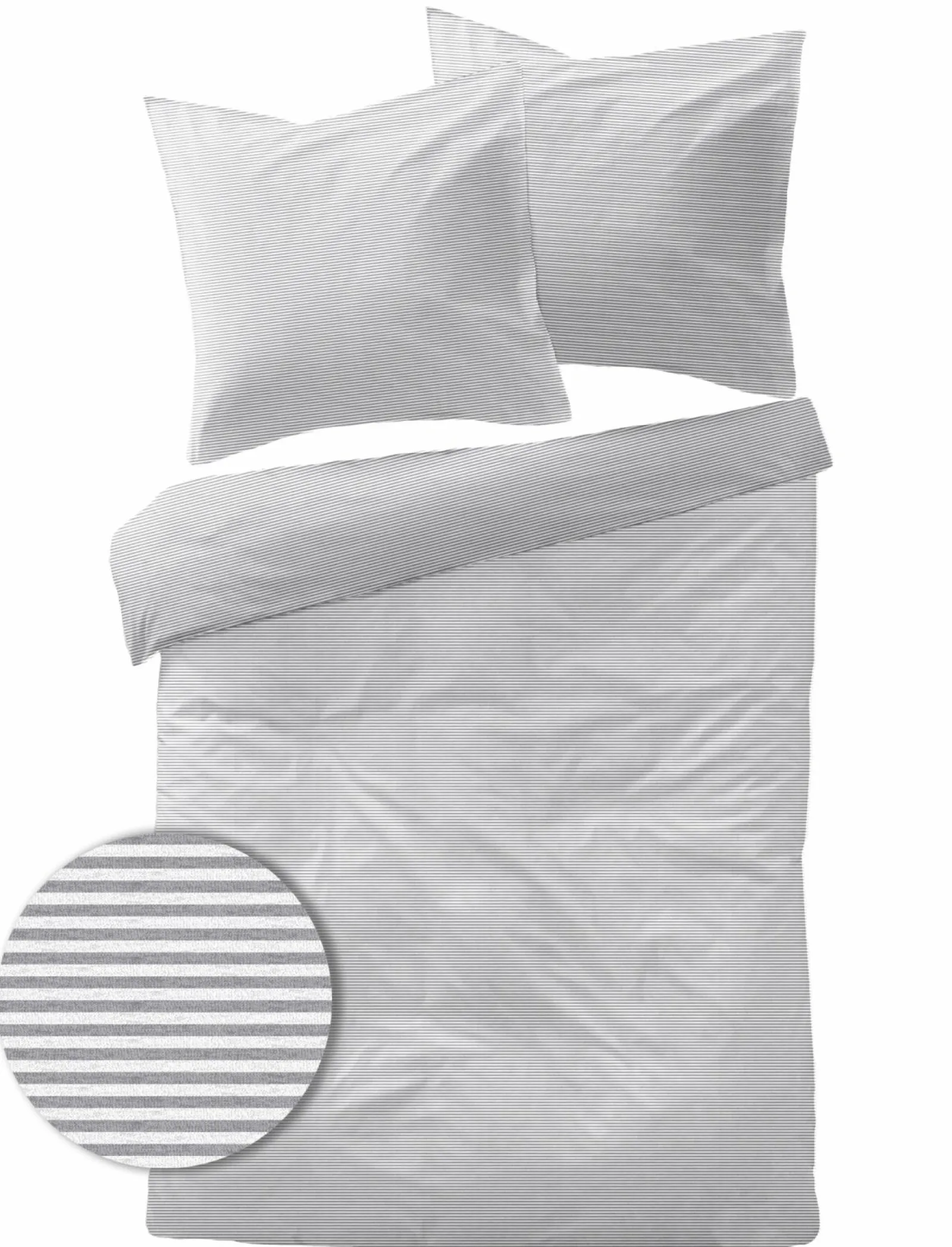 Dormisette Jersey-Melange-Bettwäsche grau^ Jersey