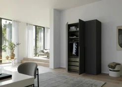 Kleiderschränke> Drehtürenschrank grau