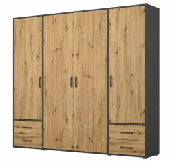 Kleiderschränke> Drehtürenschrank 4trg. braun
