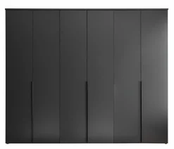 Drehtürenschrank 6-trg. grau^ Kleiderschränke