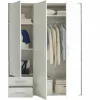 Drehtürenschrank 3-trg. grauweiß^ Kleiderschränke