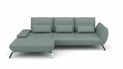 Sofas & Couches> Eckgarnitur blaugrau