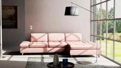 Sofas & Couches> Eckgarnitur pinkrot