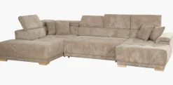 Sofas & Couches> Eckgarnitur U-Form beige