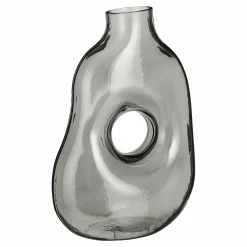 Dekoration>Edelman Glasvase 25cm grau