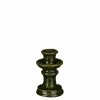 Edelman Kerze 14,5cm grün^ Pflanzen