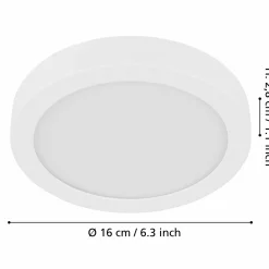 Deckenleuchten>Eglo LED-Aufbauleuchte 1flg weiß