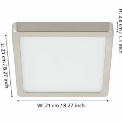 Deckenleuchten>Eglo LED-Aufbauleuchte 1flg silberfarben