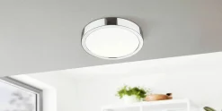 Deckenleuchten>Eglo LED-Aufbauleuchte 1flg silberfarben