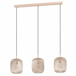 Pendelleuchten>Eglo Pendelleuchte 3flg beige