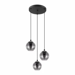 Pendelleuchten>Eglo Pendelleuchte 3flg schwarz