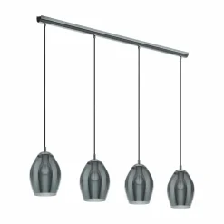 Eglo Pendelleuchte 4flg silberfarbengrau^ Pendelleuchten