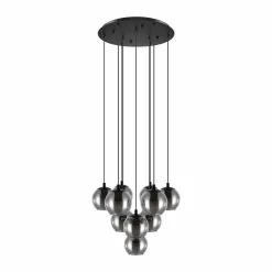 Pendelleuchten>Eglo Pendelleuchte10flg schwarz