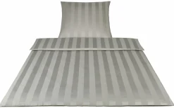 Elegante Mako-Satin-Bettwäsche silberfarben^ Jacquard Bettwäsche|Satin