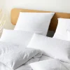 Elegante Mako-Satin-Bettwäsche weiß^ Satin