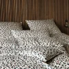 Satin>Elegante Mako-Satin-Bettwäsche schwarzbeige
