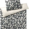Elegante Mako-Satin-Bettwäsche schwarz^ Satin