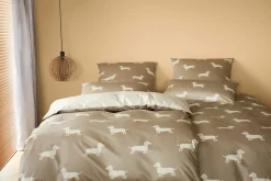 Elegante Mako-Satin-Bettwäsche beige^ Satin