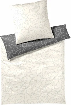 Satin>Elegante Mako-Satin-Bettwäsche beige