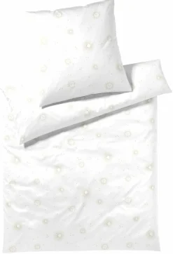 Satin>Elegante Mako-Satin-Bettwäsche weiß