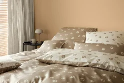 Elegante Mako-Satin-Bettwäsche beige^ Satin