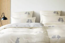 Satin>Elegante Mako-Satin-Bettwäsche beige