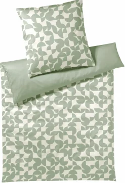 Elegante Mako-Satin-Bettwäsche grün^ Satin