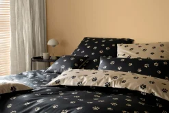 Elegante Mako-Satin-Bettwäsche beigeschwarz^ Satin