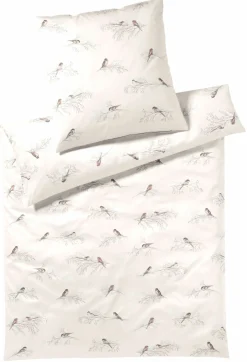 Satin>Elegante Satin-Bettwäsche beigeweiß