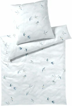 Satin>Elegante Satin-Bettwäsche weiß