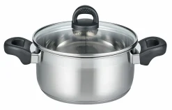 Töpfe>Elo Bratentopf m. Deckel 20cm silberfarben