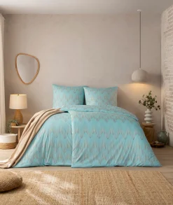 Jersey>Estella Mako-Interl.-Jersey-Bettwäsche blau
