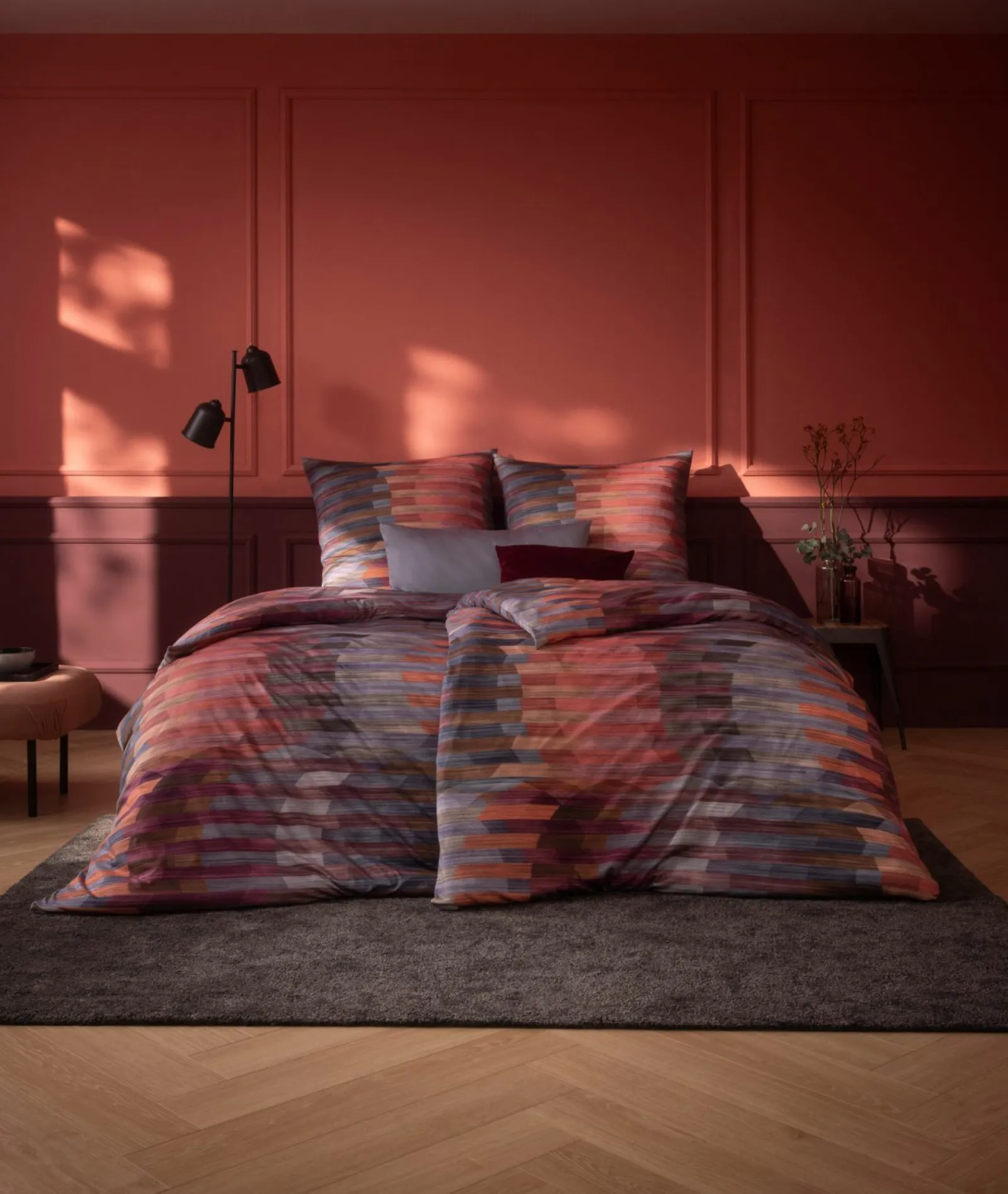 Jersey>Estella Mako-Interl.-Jersey-Bettwäsche rot
